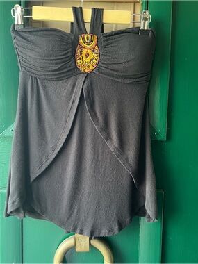 Charlotte Russe Black tub top with string ties size medium